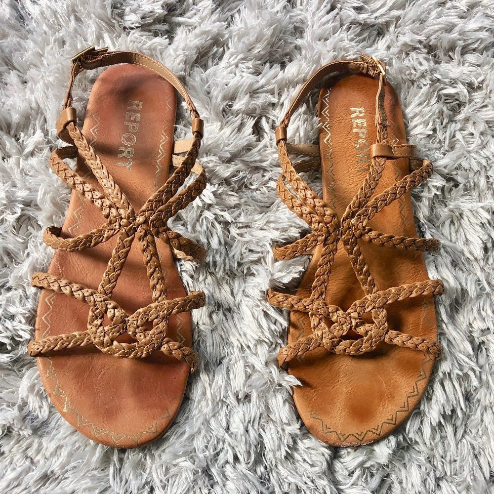 Report Braided Strap Sandals